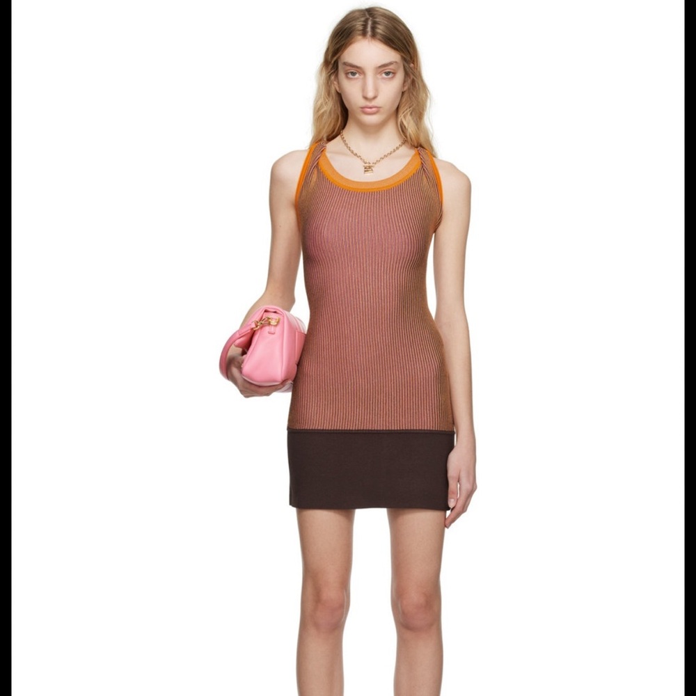 Jacquemus turbi twisted knit mini dress